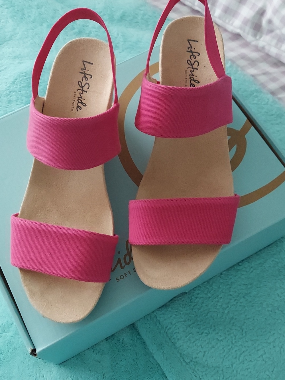 Life Stride Canvas Wedge Sandals